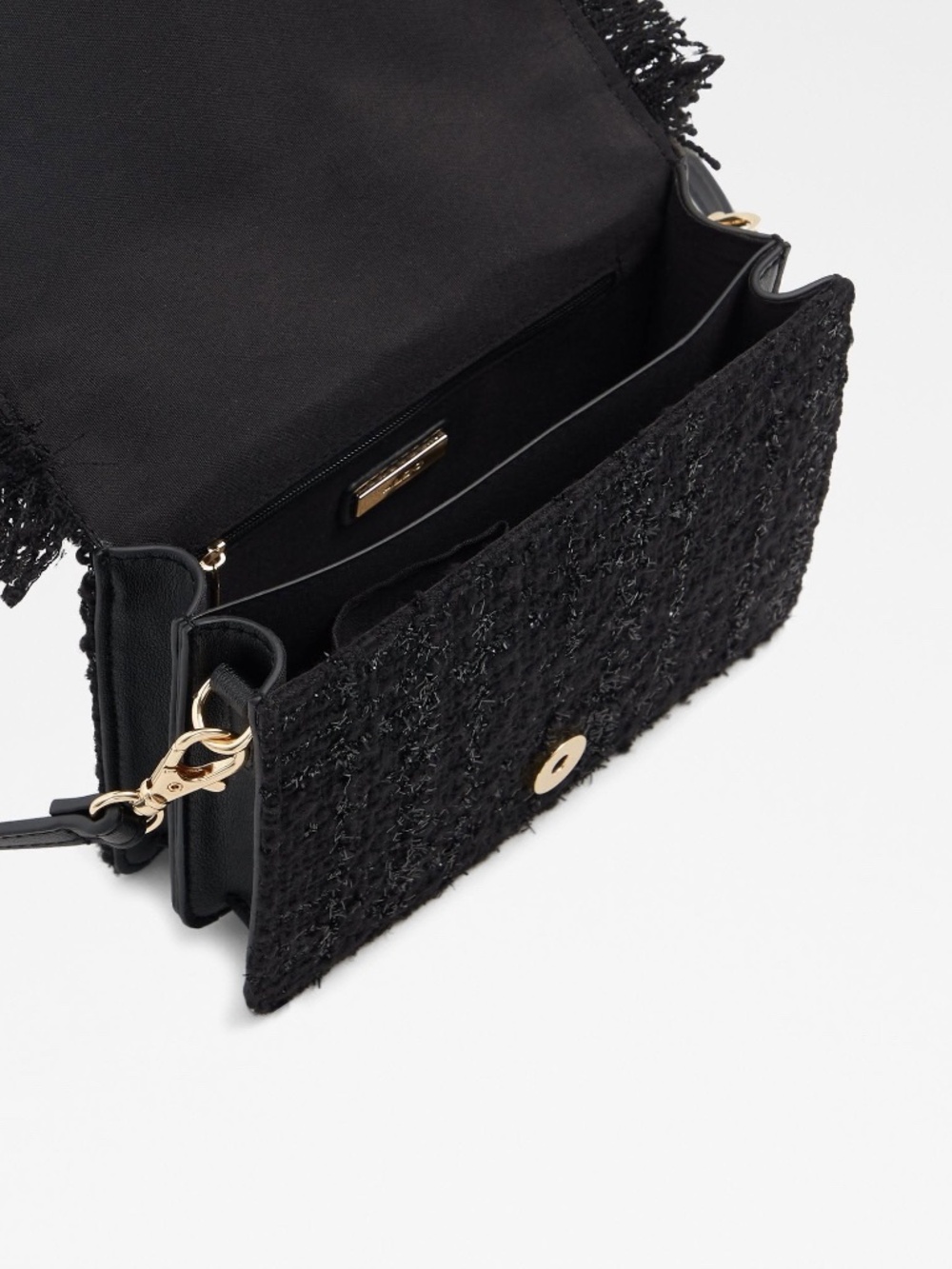 Aldo black tweed crossbody bag - Picture 2 of 7